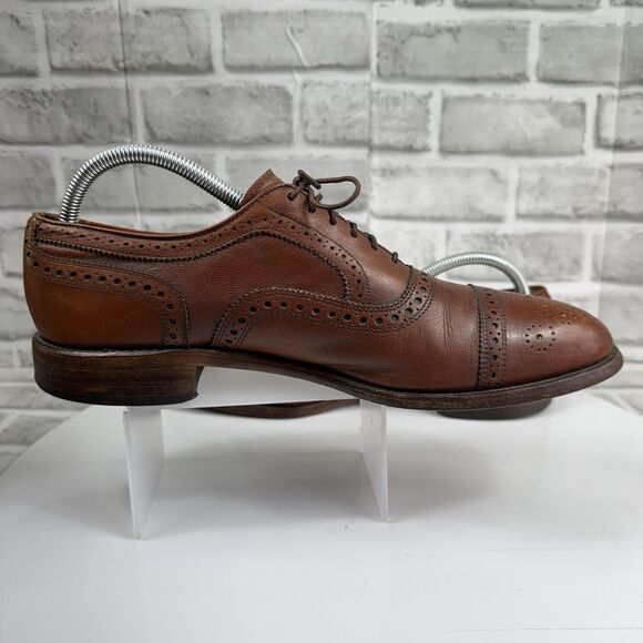 Allen Edmonds Strand Men\'s Size 9.5 Brown Leather Cap-Toe Dress Lace Up Oxfords main image 8